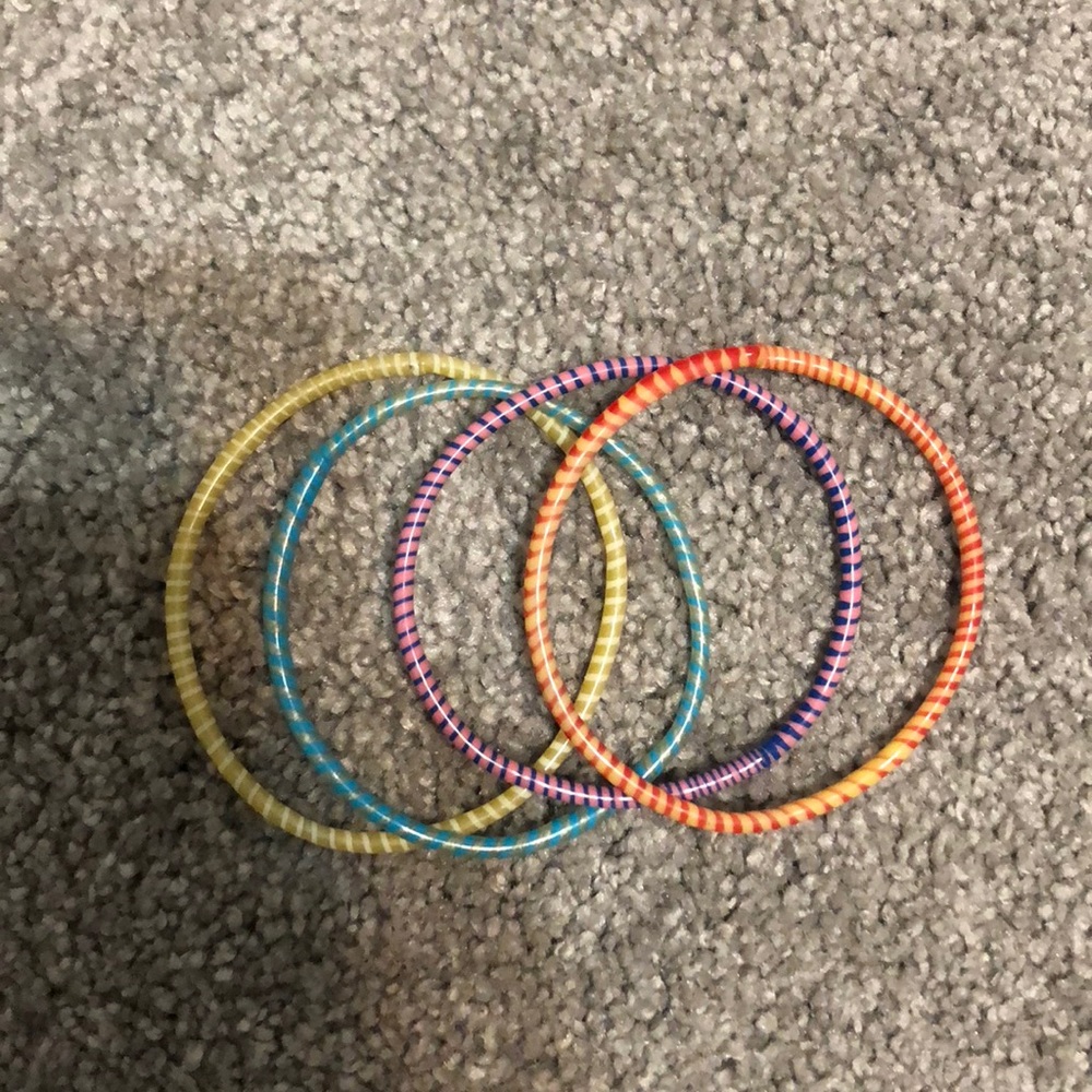 4 plastic bohemian bracelets